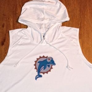 NFL | Shirts | Retro Vintage Miami Dolphins Sleeveless Hoodie Tan | Poshmark